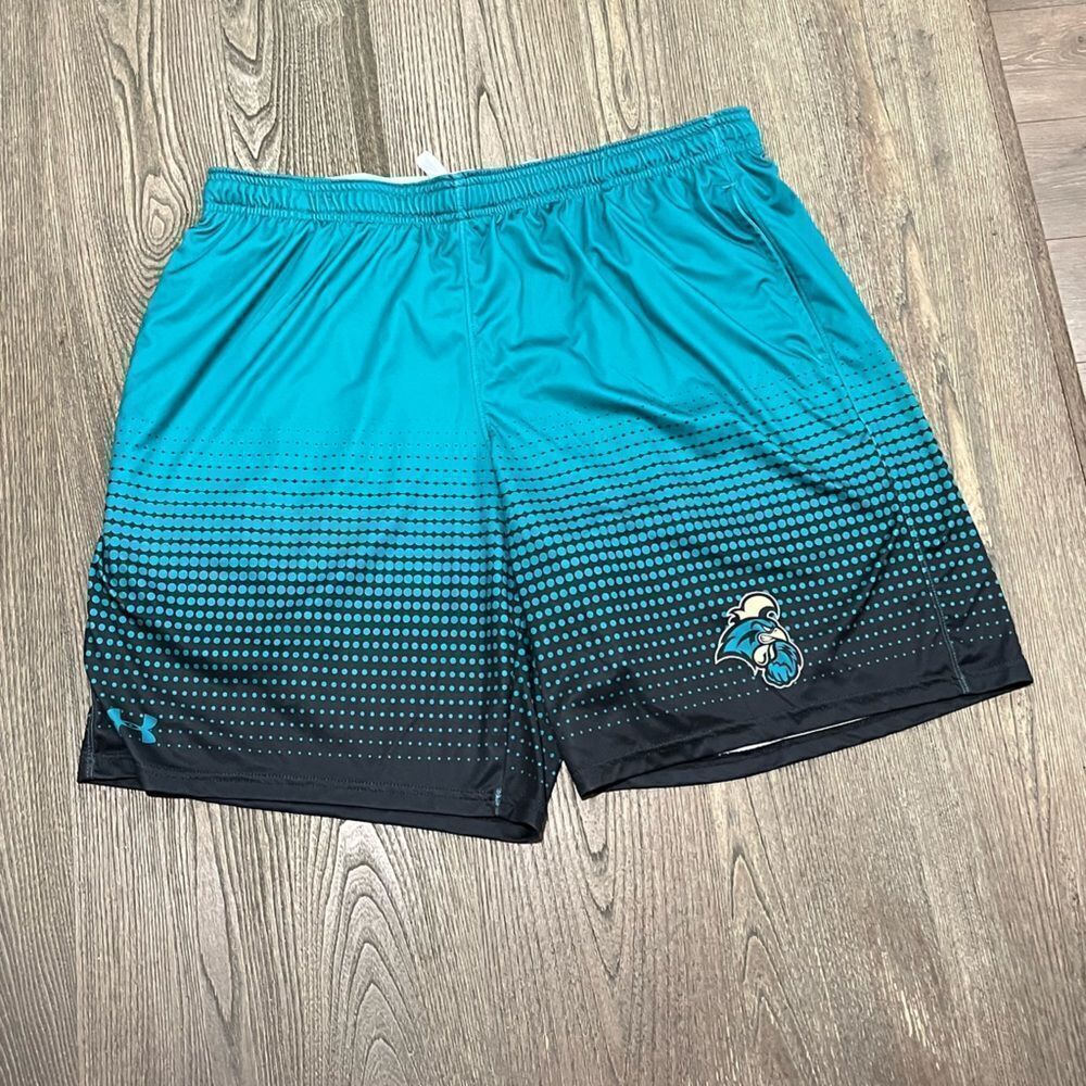 Under Armor Elastic Waist Athletic Basetball Shorts Blue/Black Size XS
